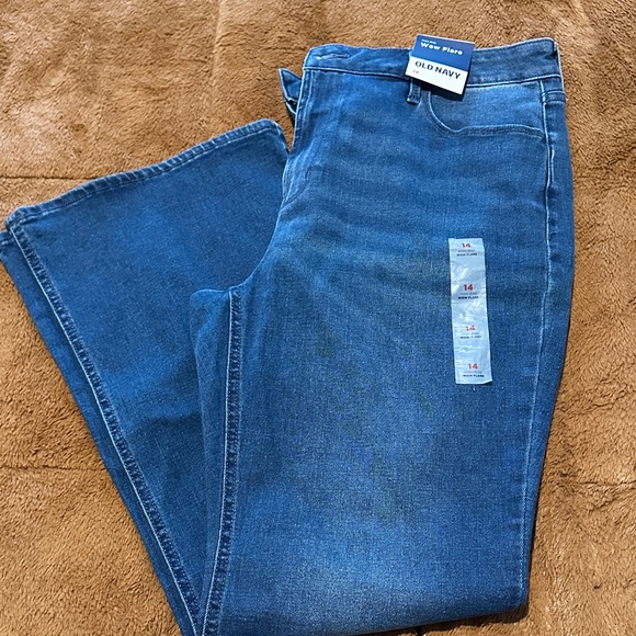 Women's Blue Flared Jeans - Picture 5 of 5